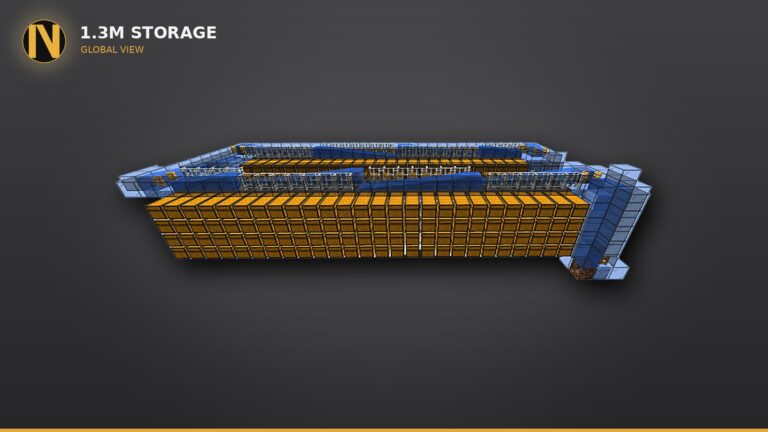 front view of the 1.3m storage